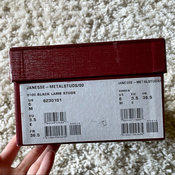 BALLY Janesse Metal Black & Gold Stud Mule Loafers - Picture 4 of 14